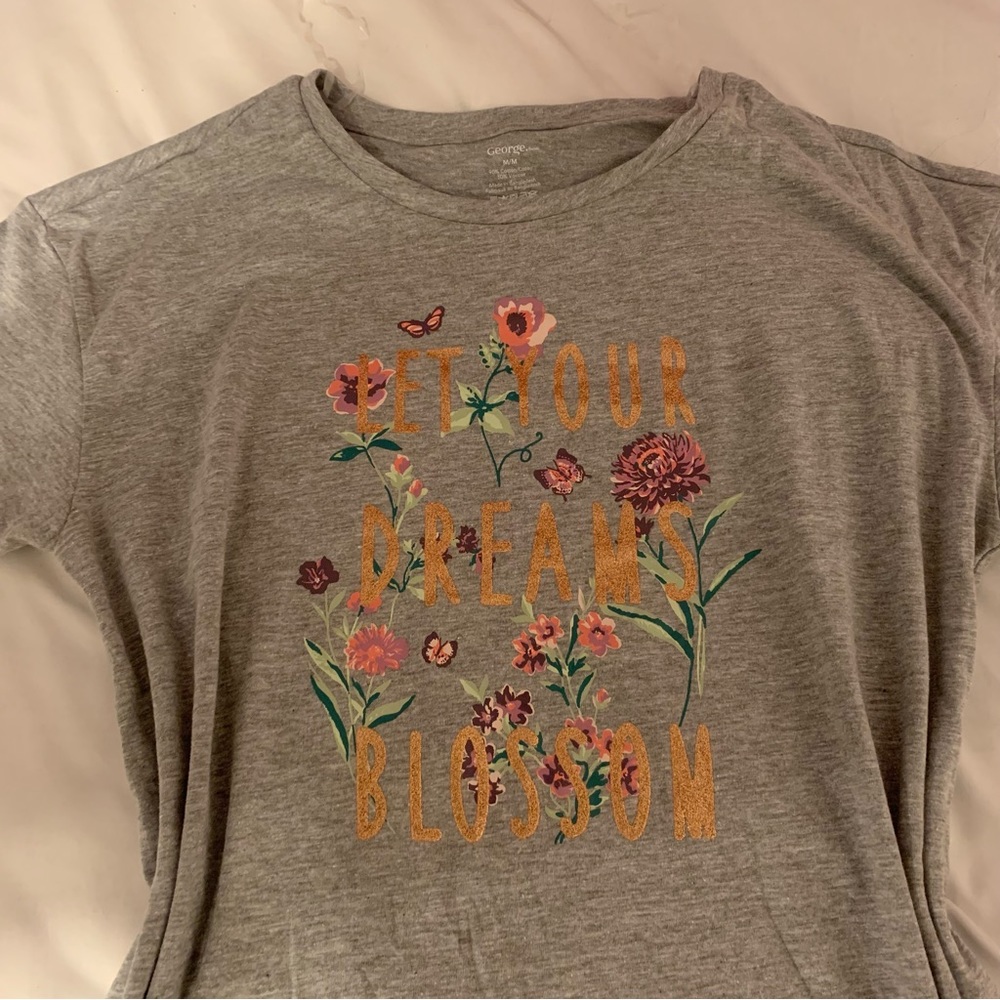 Cute floral feminine tshirt dress pyjama loungewear - Picture 4 of 4